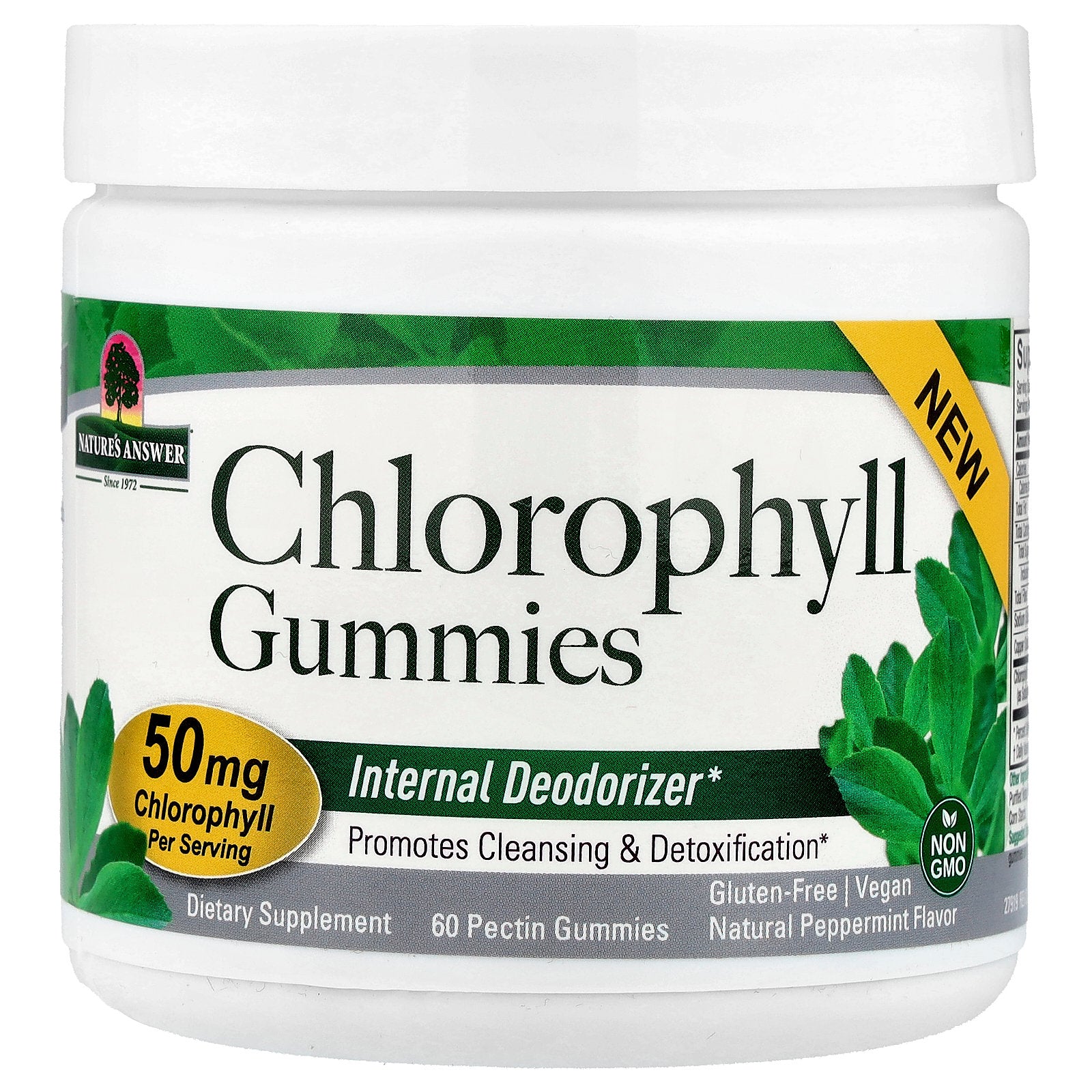 Nature's Answer, Chlorophyll Gummies, Natural Peppermint, 60 Pectin Gummies