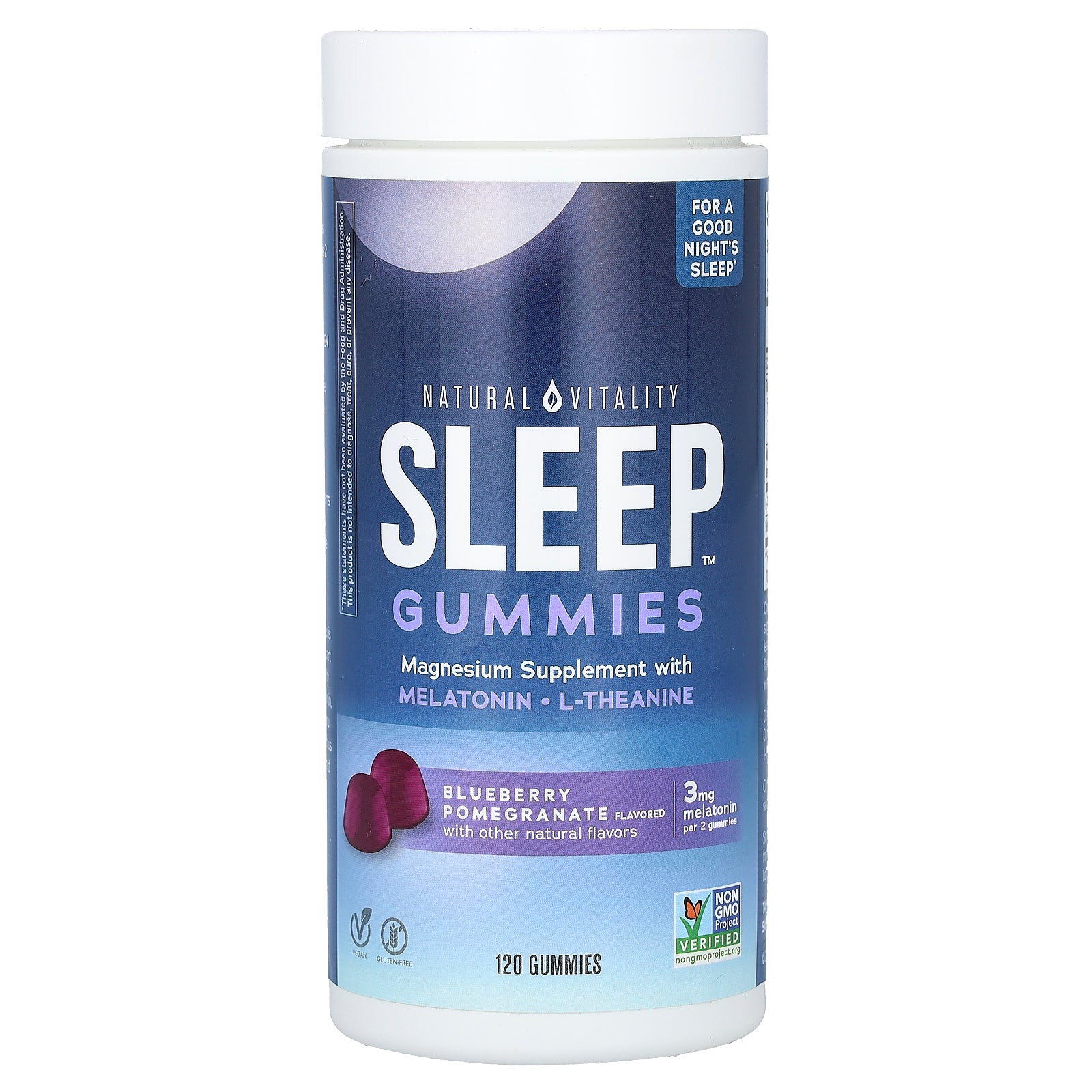 Natural Vitality, Sleep Gummies, Blueberry Pomegranate, 120 Gummies