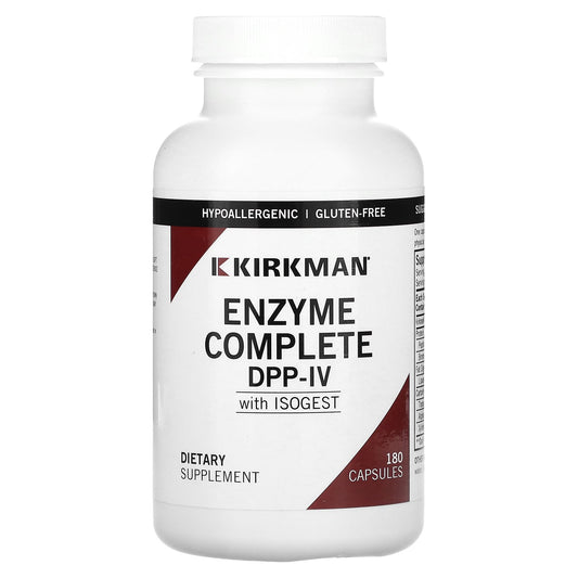 Kirkman Labs, Enzyme Complete DPP-IV With ISOGEST, 180 Capsules