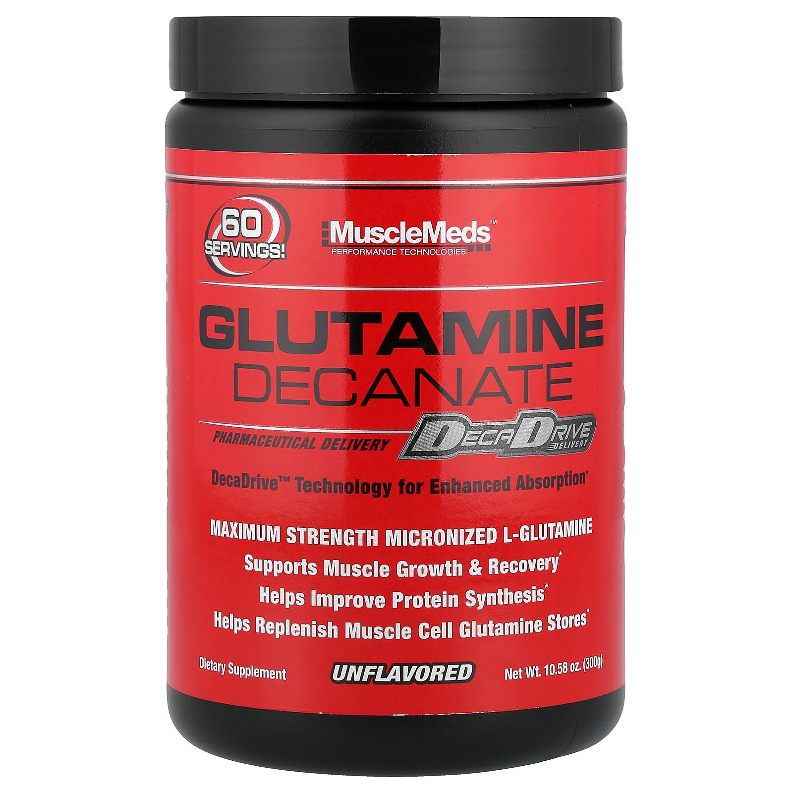 MuscleMeds, Glutamine Decanate, Unflavored, 10.58 oz (300 g)