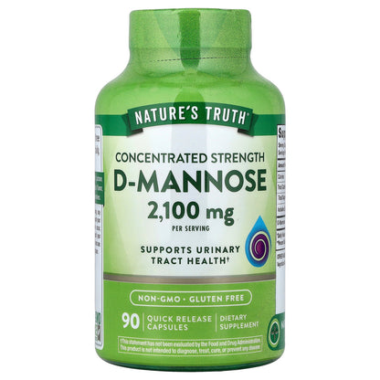 Nature's Truth, D-Mannose, 90 Quick Release Capsules (700 mg per Capsule)