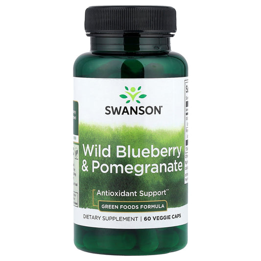 Swanson, Wild Blueberry & Pomegranate, 60 Veggie Caps
