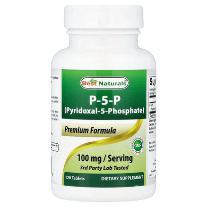 Best Naturals, P-5-P (Pyridoxal-5-Phosphate), 120 Tablets (50 mg per Tablet)
