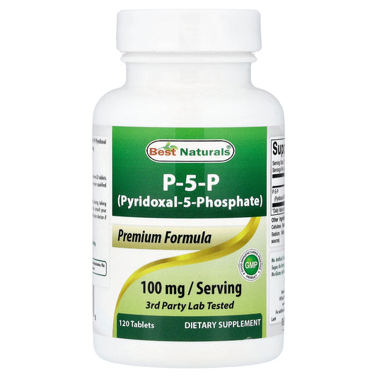 Best Naturals, P-5-P (Pyridoxal-5-Phosphate), 120 Tablets (50 mg per Tablet)