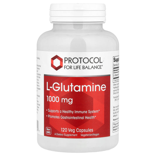 Protocol for Life Balance, L-Glutamine, 1,000 mg, 120 Veg Capsules