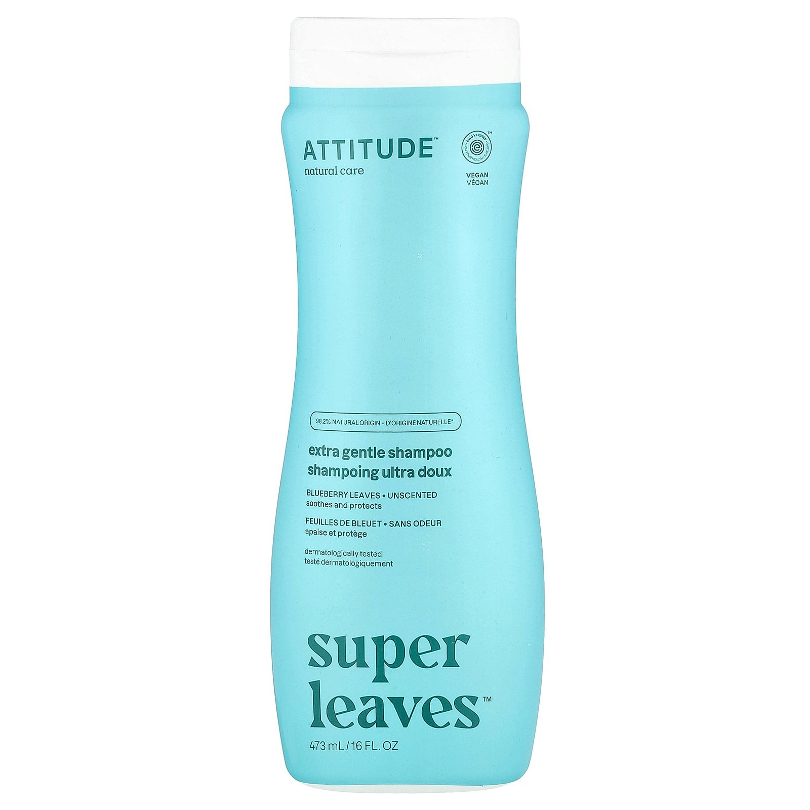 ATTITUDE, Super Leaves™, Extra Gentle Shampoo, Unscented, 16 fl oz (473 ml)