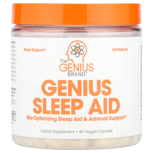 The Genius Brand, Genius Sleep Aid, 40 Veggie Capsules