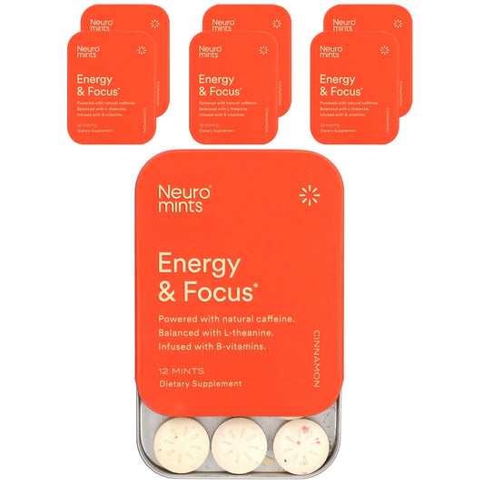 NeuroGum, NeuroMints, Energy & Focus, Cinnamon, 6 Packs, 12 Pieces Each