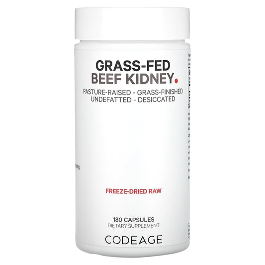 Codeage, Grass-Fed Beef Kidney, Pasture Raised, 500 mg , 180 Capsules