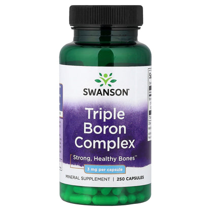 Swanson, Triple Boron Complex, 3 mg , 250 Capsules