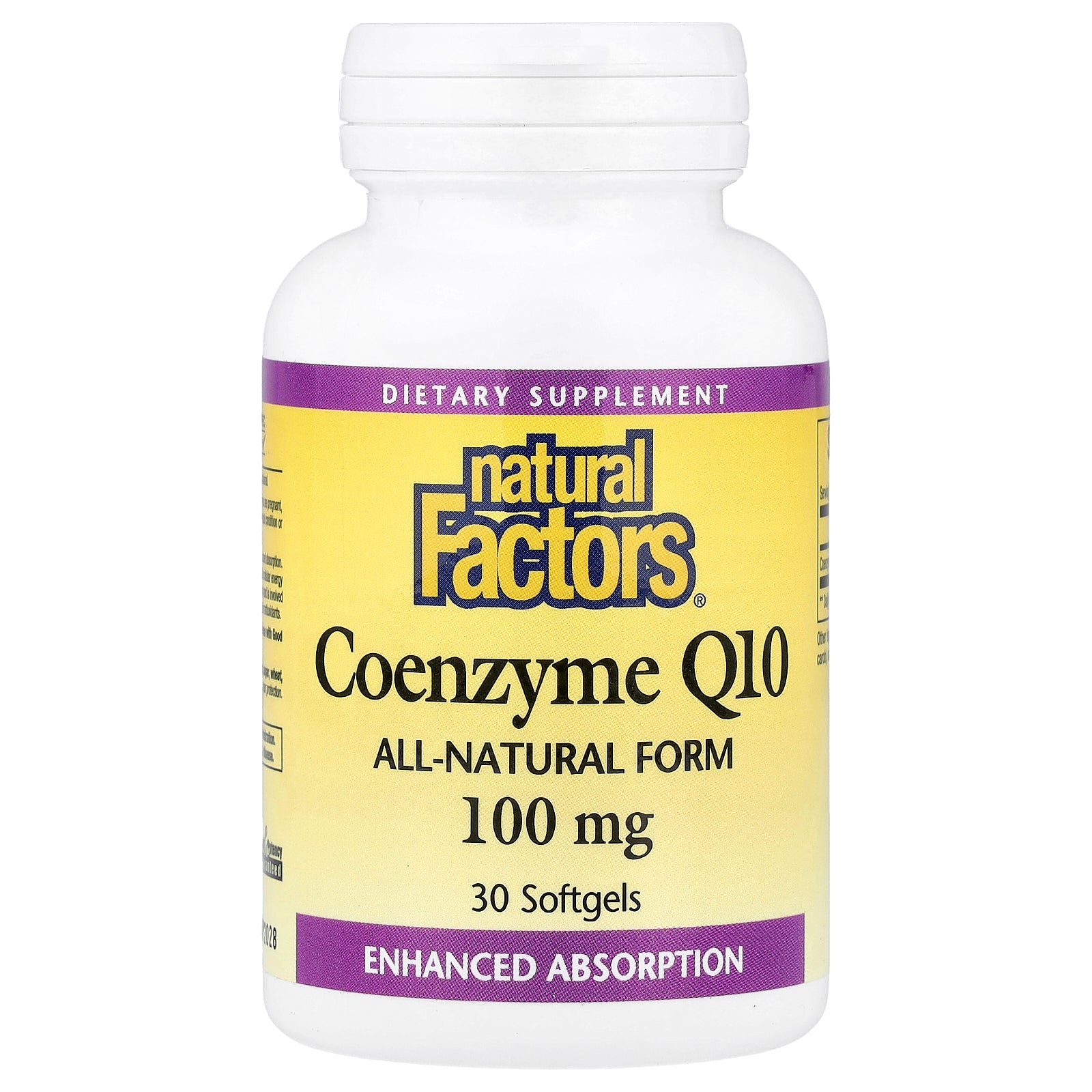 Natural Factors, Coenzyme Q10, 100 mg, 30 Softgels
