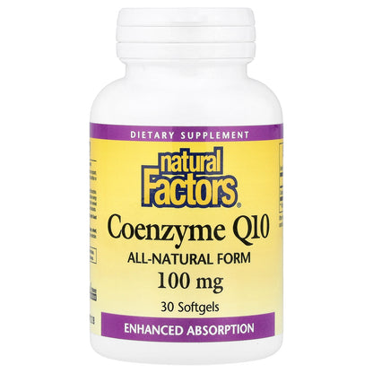 Natural Factors, Coenzyme Q10, 100 mg, 30 Softgels