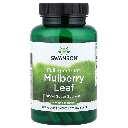 Swanson, Full Spectrum® Mulberry Leaf, 500 mg, 120 Capsules