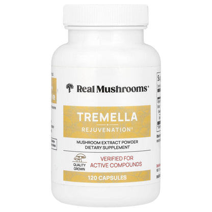 Real Mushrooms, Tremella, Mushroom Extract Powder, 120 Capsules