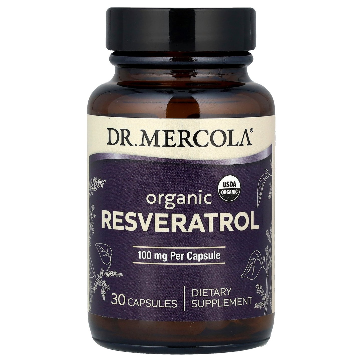 Dr. Mercola, Organic Resveratrol, 100 mg, 30 Capsules
