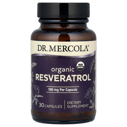 Dr. Mercola, Organic Resveratrol, 100 mg, 30 Capsules