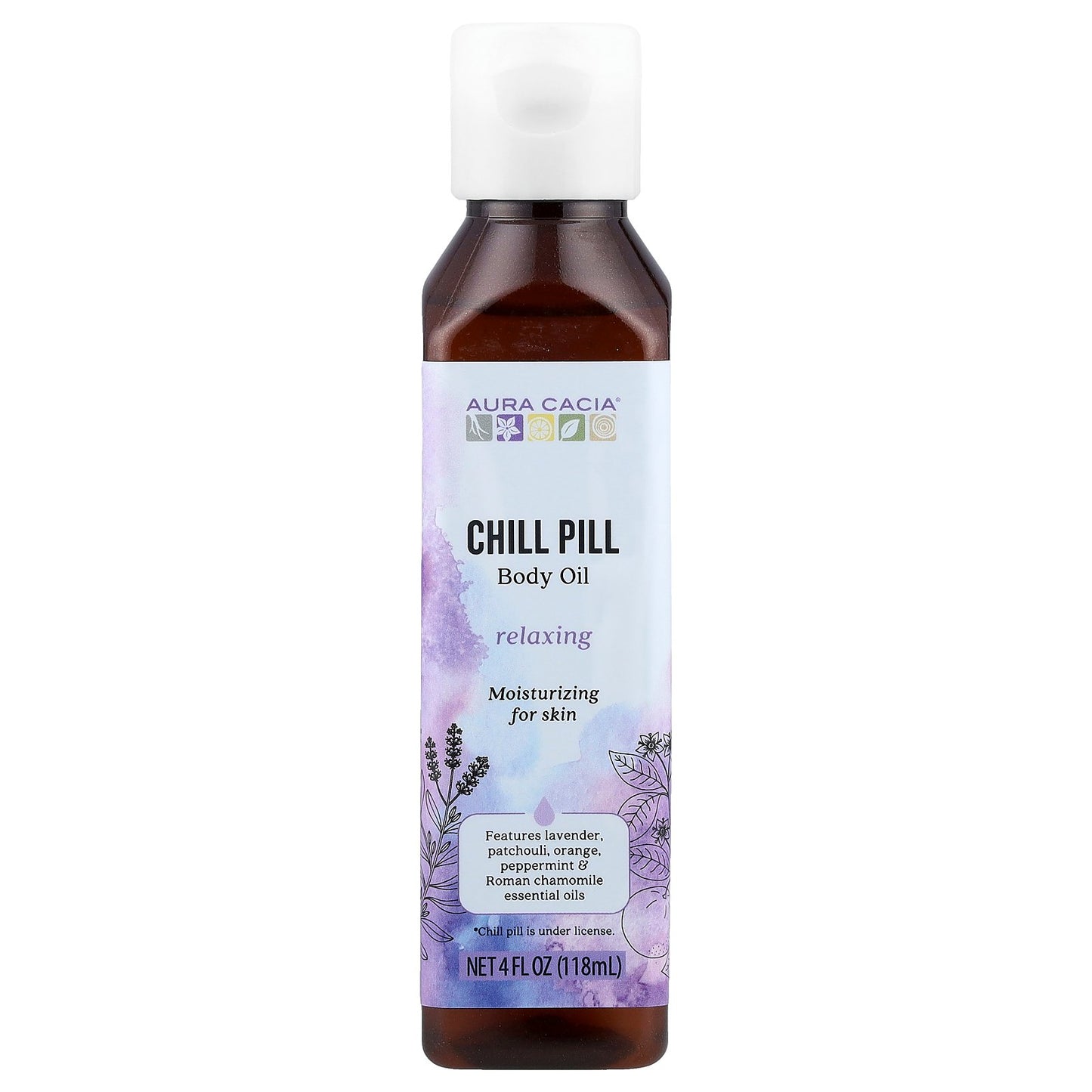 Aura Cacia, Body Oil, Chill Pill, 4 fl oz (118 ml)