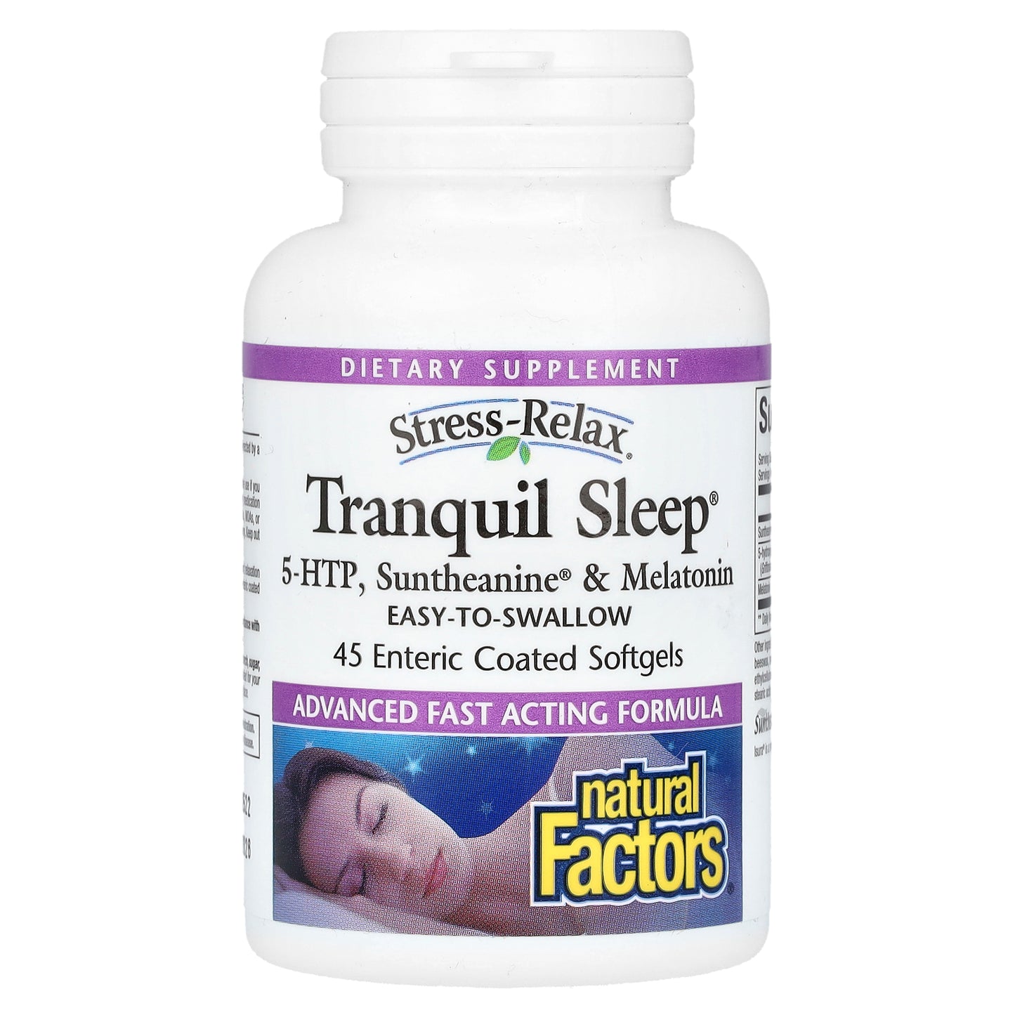 Natural Factors, Stress-Relax, Tranquil Sleep, 45 Enteric Coated Softgels