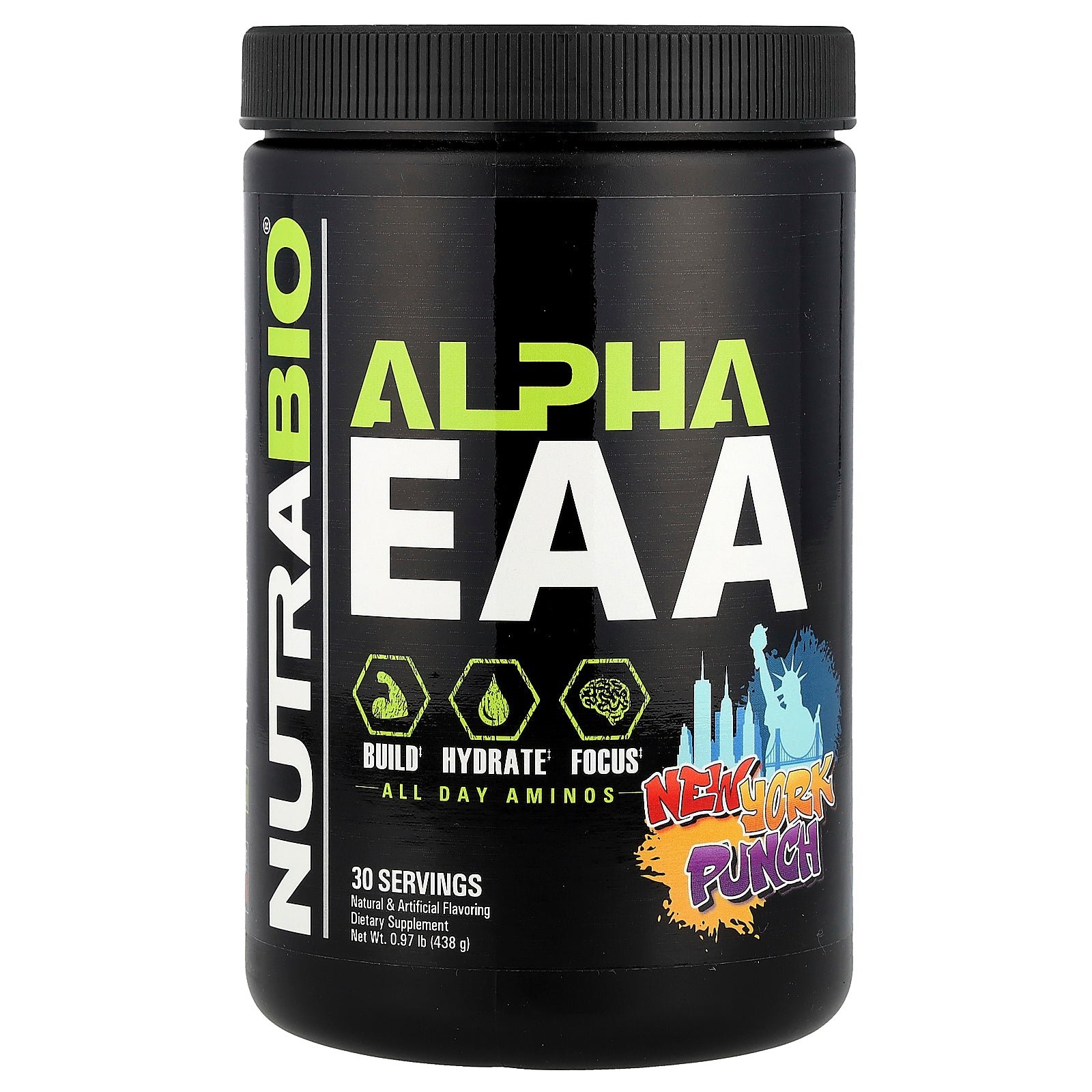 NutraBio, Alpha EAA, New York Punch, 0.97 lb (438 g)