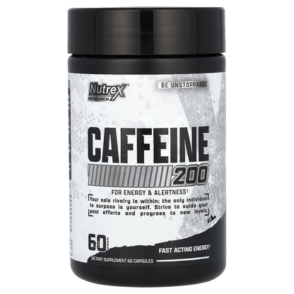 Nutrex Research, Caffeine 200, 200 mg, 60 Capsules