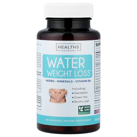 Healths Harmony, Water Weight Loss, 60 Capsules