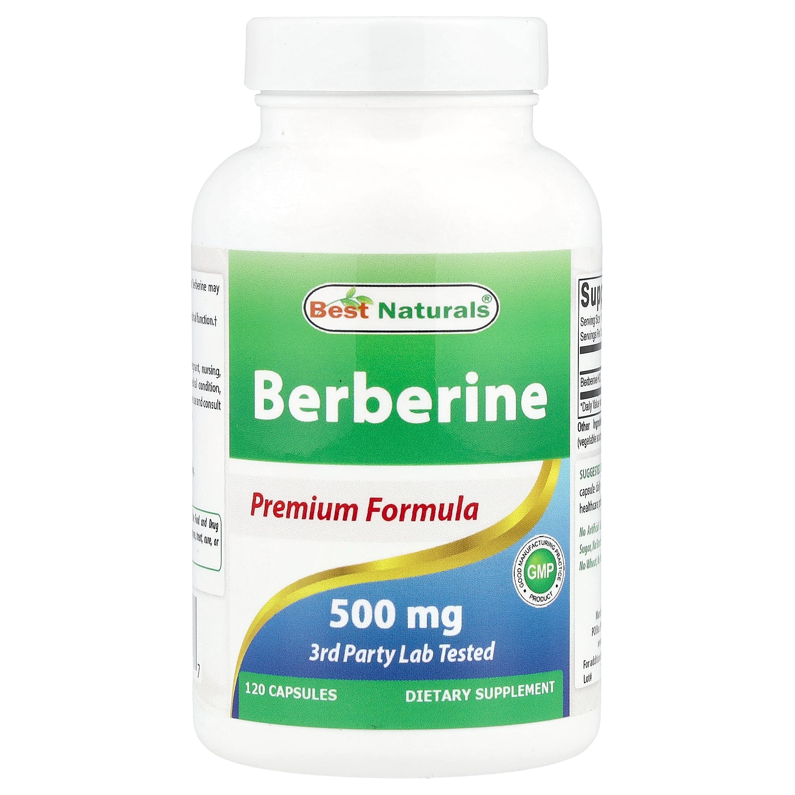Best Naturals, Berberine, 500 mg, 120 Capsules