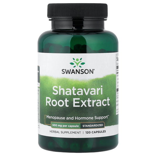 Swanson, Shatavari Root Extract, Standardized, 500 mg, 120 Capsules