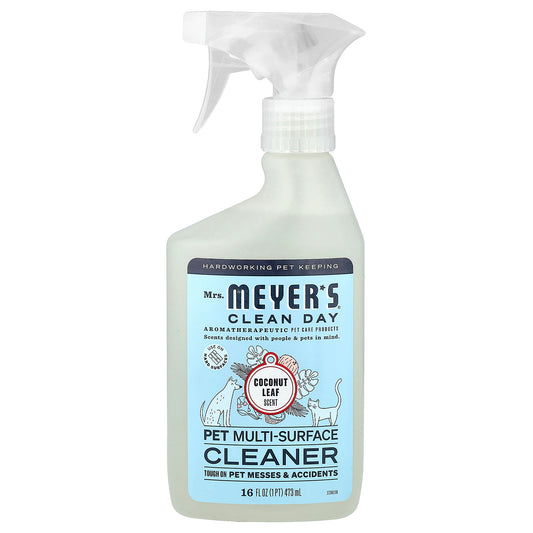 Mrs. Meyers Clean Day, Pet Multi-Surface Cleaner, Coconut Leaf, 16 fl oz (473 ml)