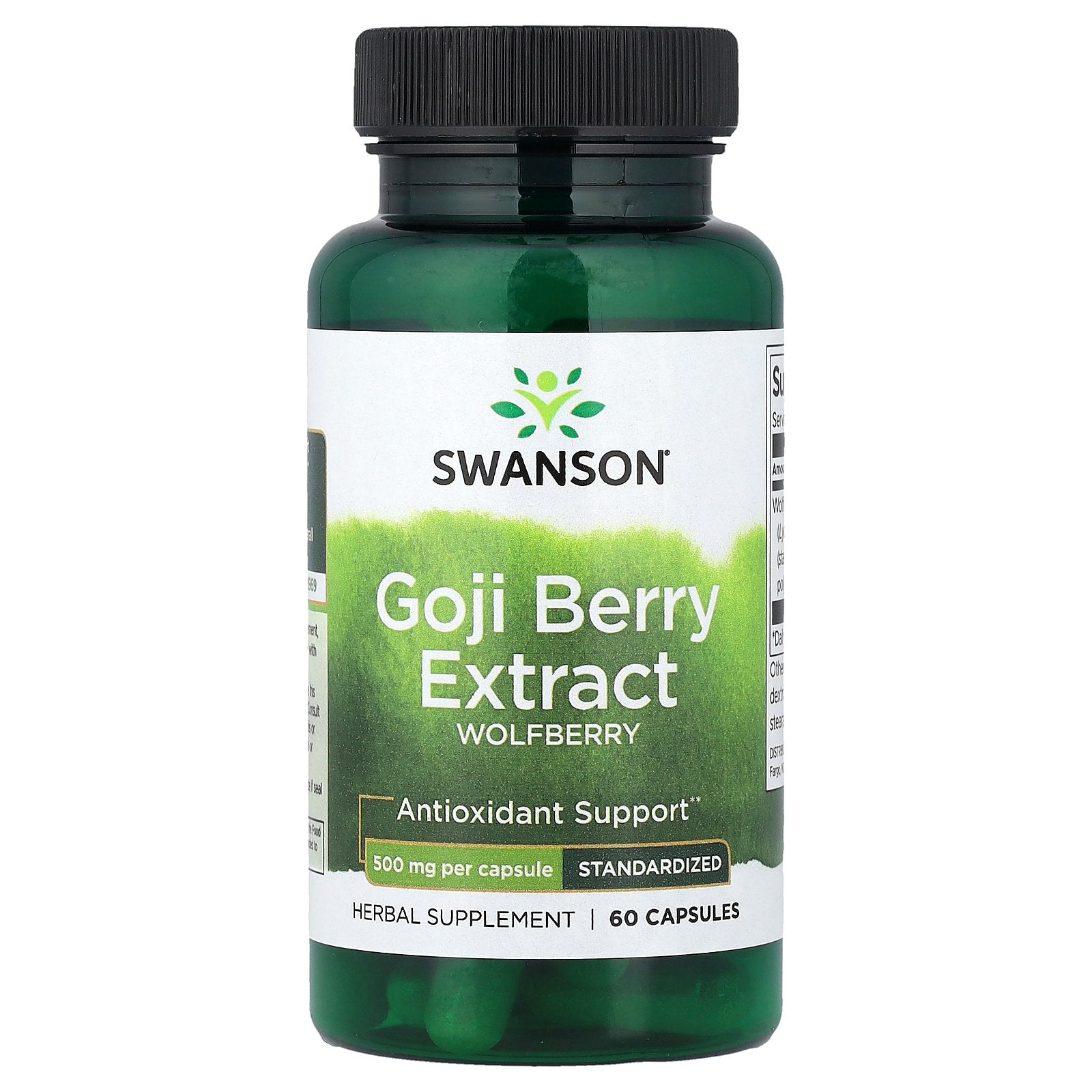 Swanson, Goji Berry Extract, Standardized, 500 mg, 60 Capsules