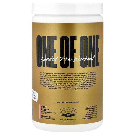 ONE OF ONE, Loaded Pre-Workout, Pink Burst, 18.88 oz (535 g)