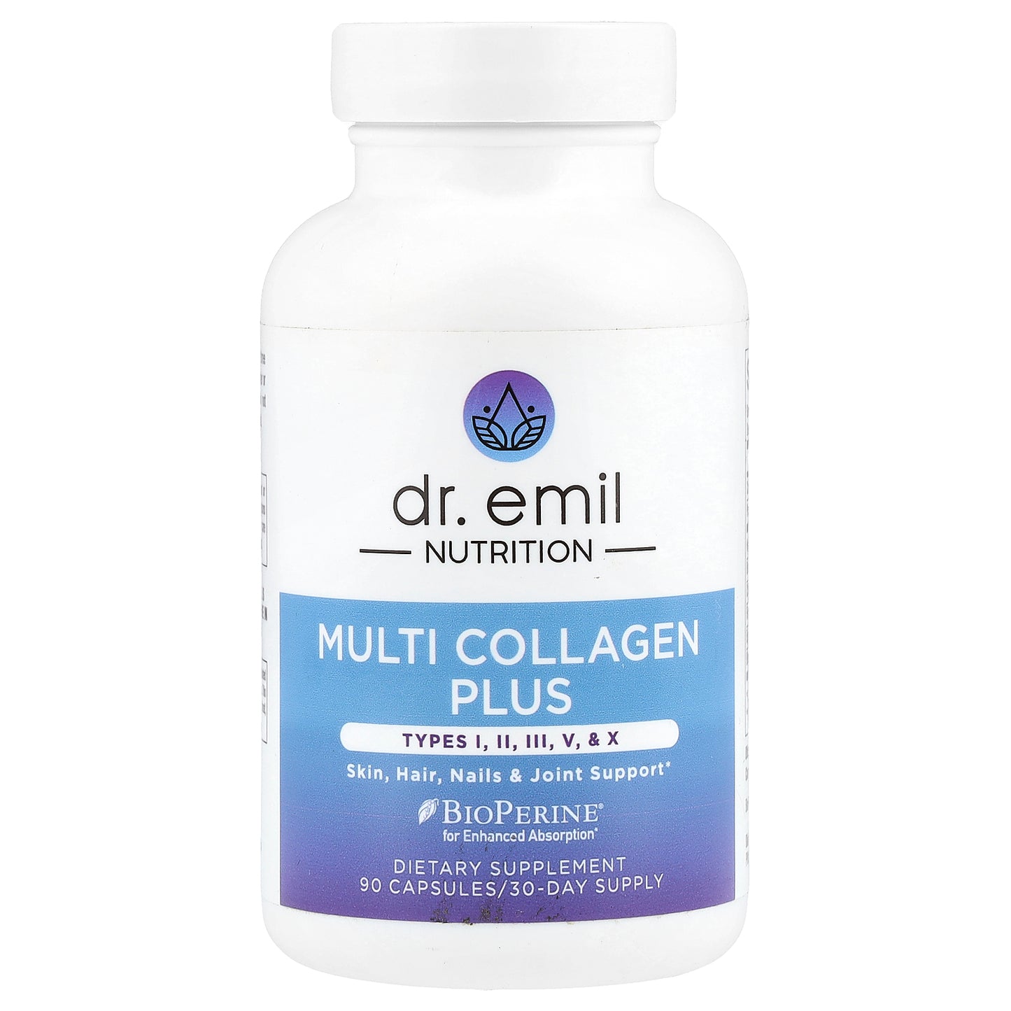 Dr. Emil Nutrition, Multi Collagen Plus, Types I, II, III, V, & X, 90 Capsules