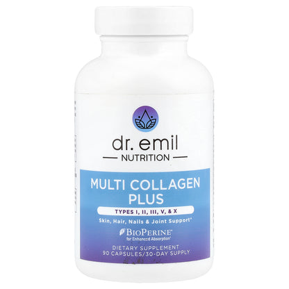 Dr. Emil Nutrition, Multi Collagen Plus, Types I, II, III, V, & X, 90 Capsules