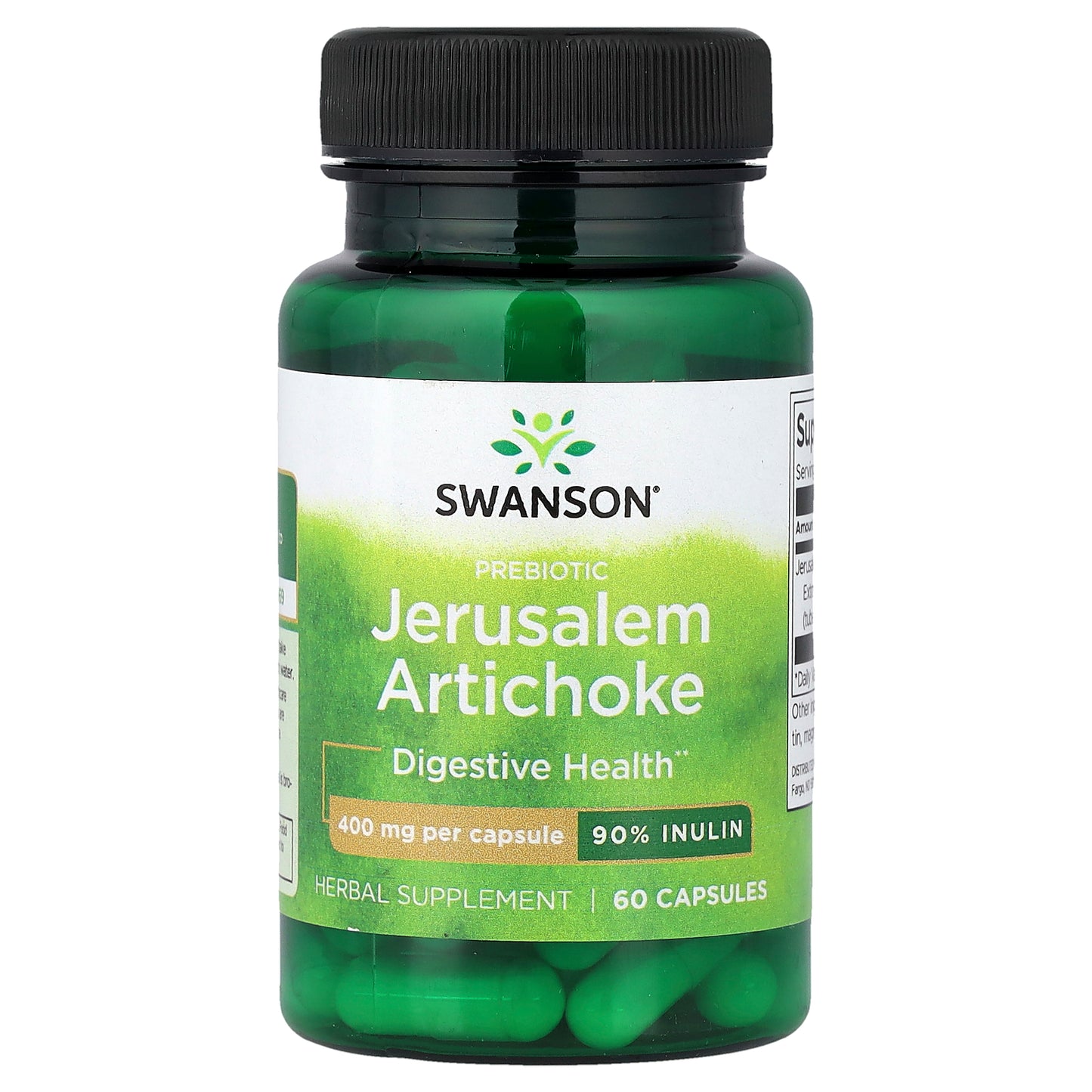 Swanson, Prebiotic Jerusalem Artichoke, 400 mg, 60 Capsules