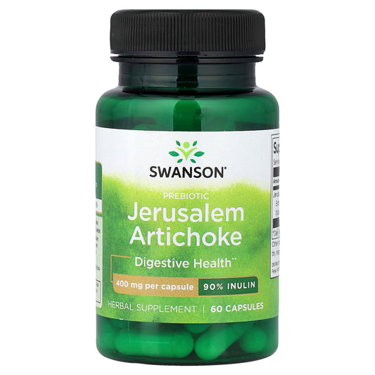 Swanson, Prebiotic Jerusalem Artichoke, 400 mg, 60 Capsules