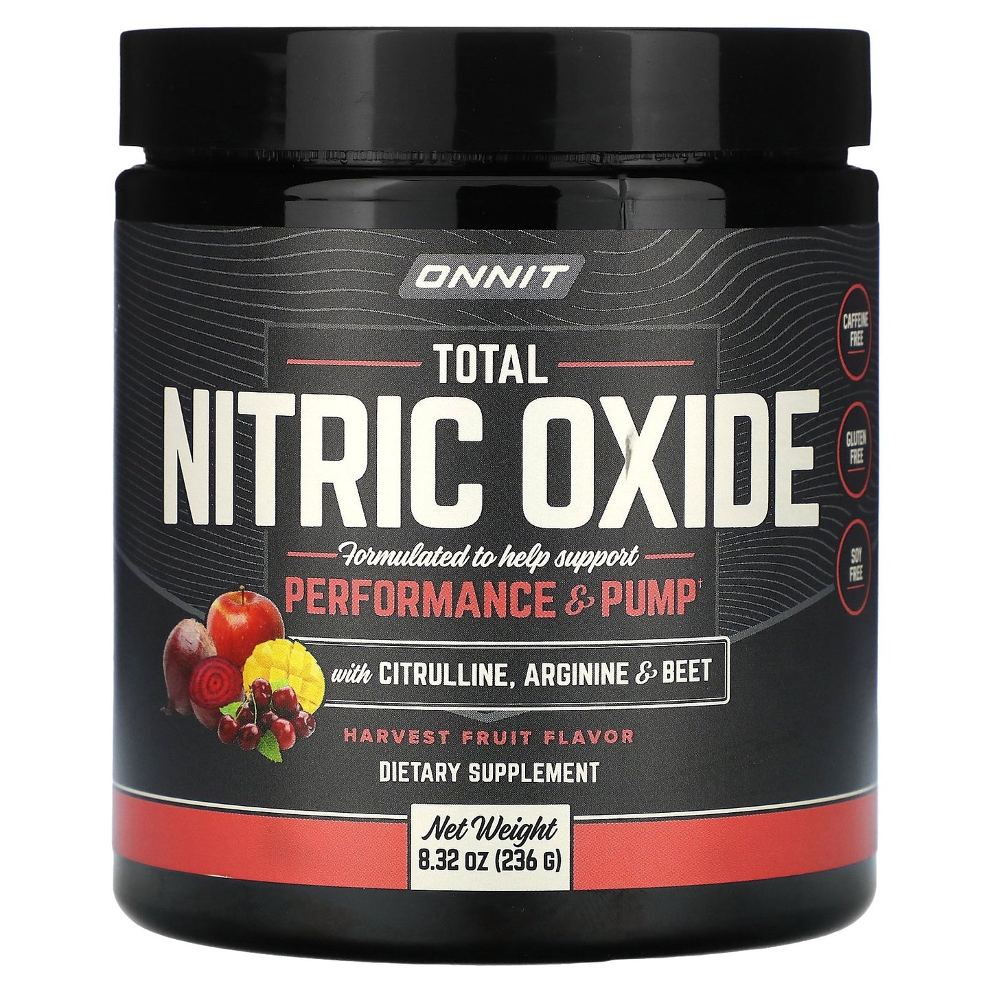 Onnit, Total Nitric Oxide, with Citrulline, Arginine & Beet, Harvest Fruit, 8.32 oz (236 g)