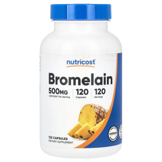 Nutricost, Bromelain, 500 mg, 120 Capsules
