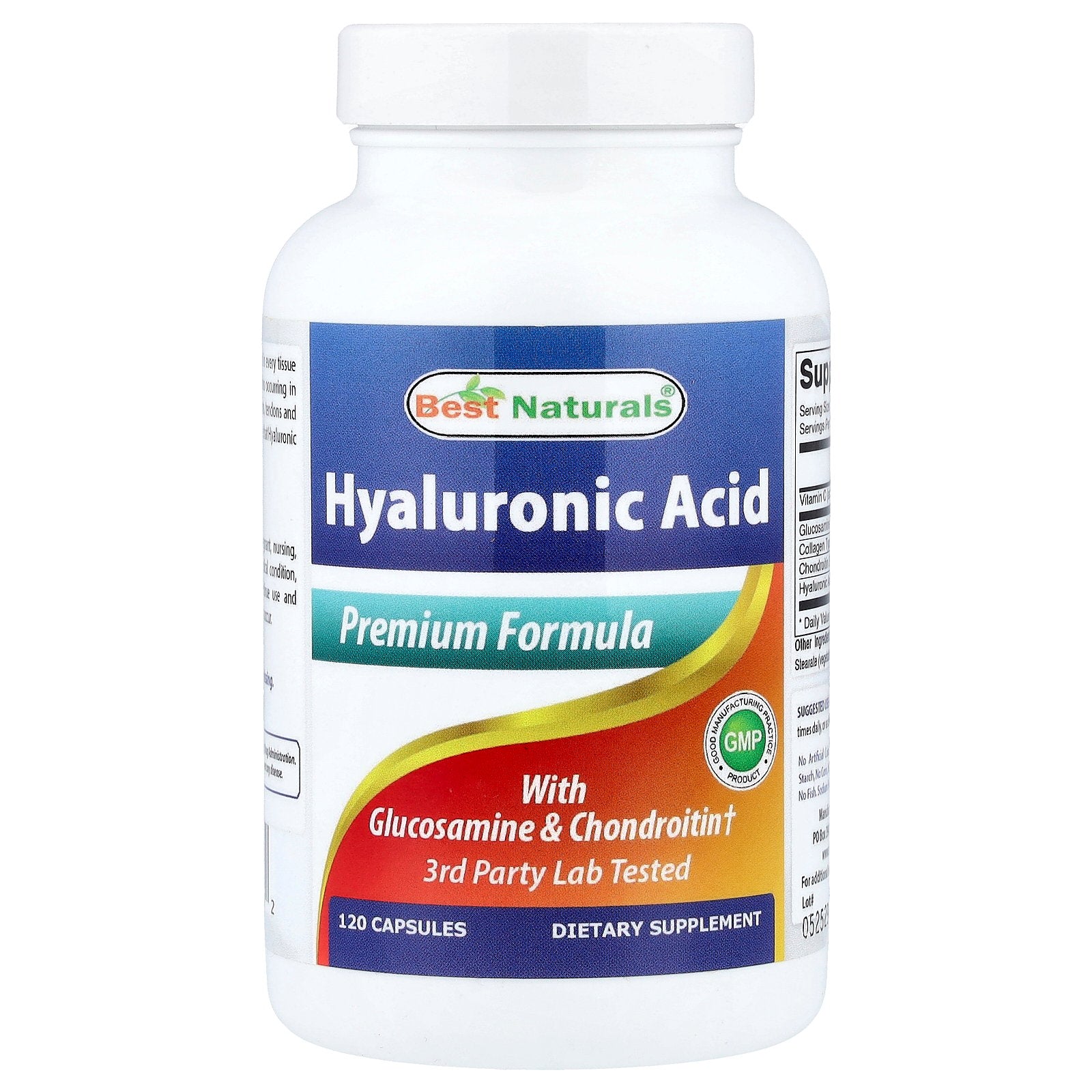 Best Naturals, Hyaluronic Acid with Glucosamine & Chondroitin, 120 Capsules