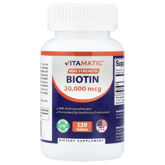 Vitamatic, Biotin With Hydrolyzed Keratin, 120 Tablets