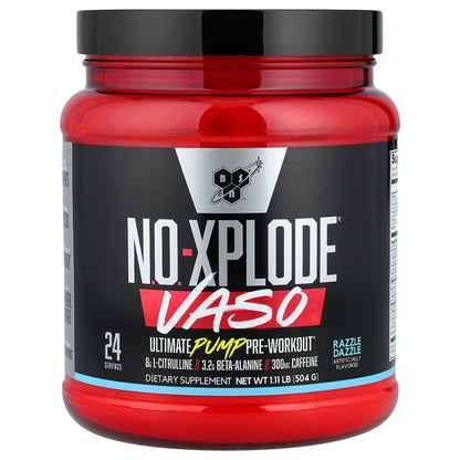 BSN, No-Xplode® VASO, Ultimate Pump Pre-Workout, Razzle Dazzle, 1.11 lb (504 g)