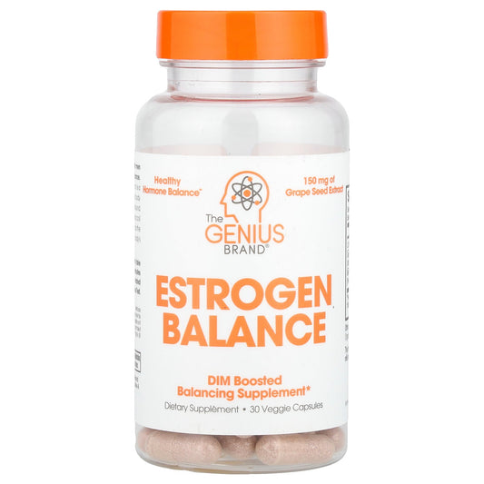 The Genius Brand, Estrogen Balance, 30 Veggie Capsules