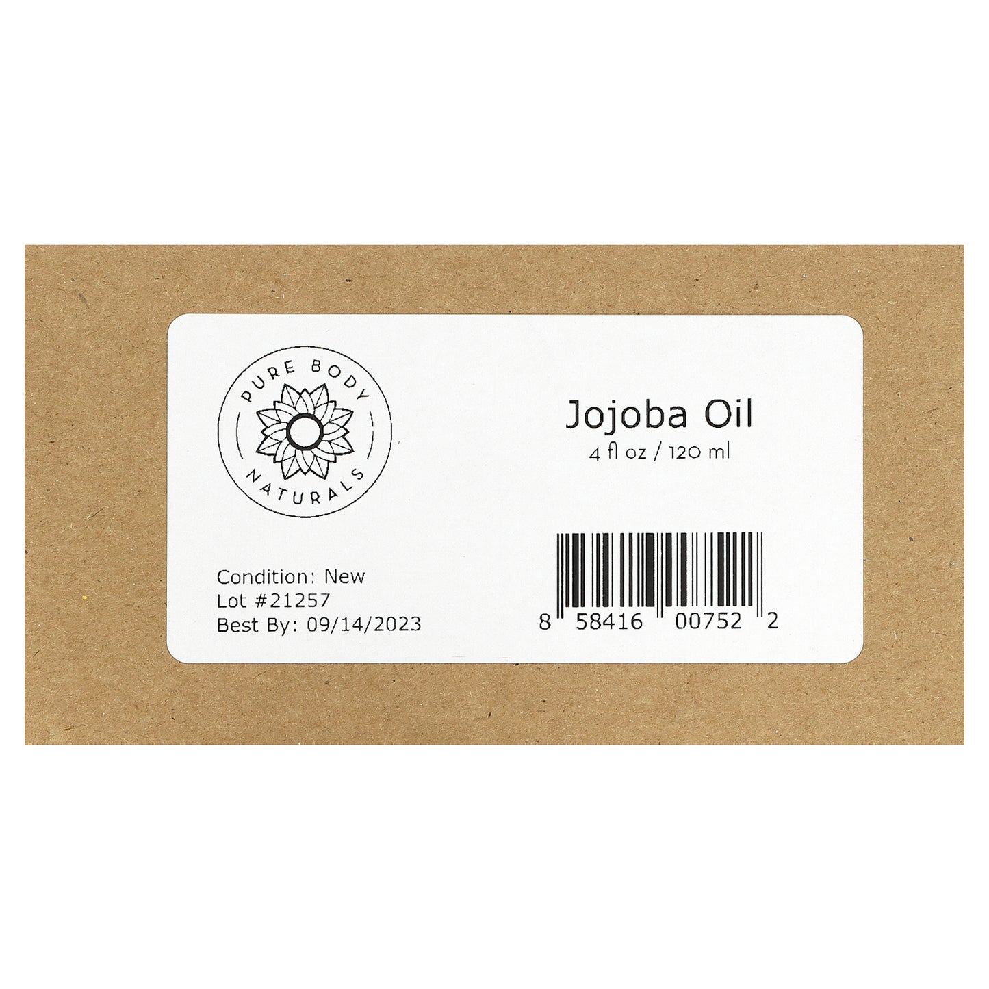 Pure Body Naturals, Pure Organic Jojoba Oil, 4 fl oz (120 ml)