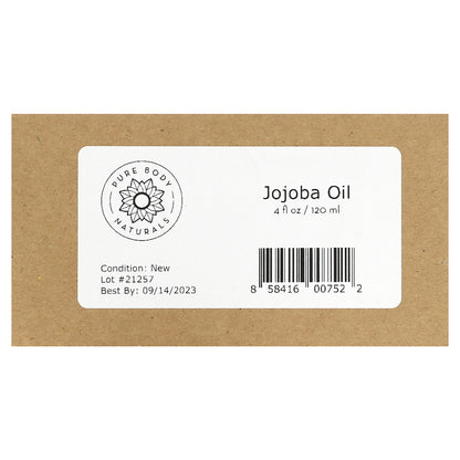 Pure Body Naturals, Pure Organic Jojoba Oil, 4 fl oz (120 ml)