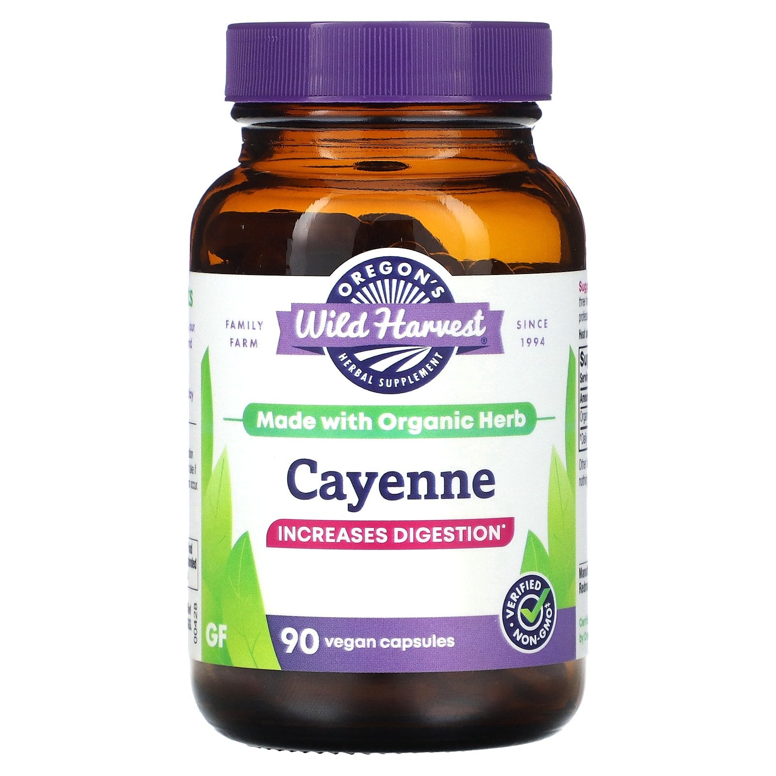 Oregon's Wild Harvest, Cayenne, 90 Vegan Capsules