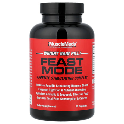 MuscleMeds, Feast Mode, Appetite Stimulating Complex, 90 Capsules