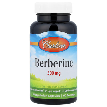 Carlson, Berberine, 500 mg, 60 Vegetarian Capsules