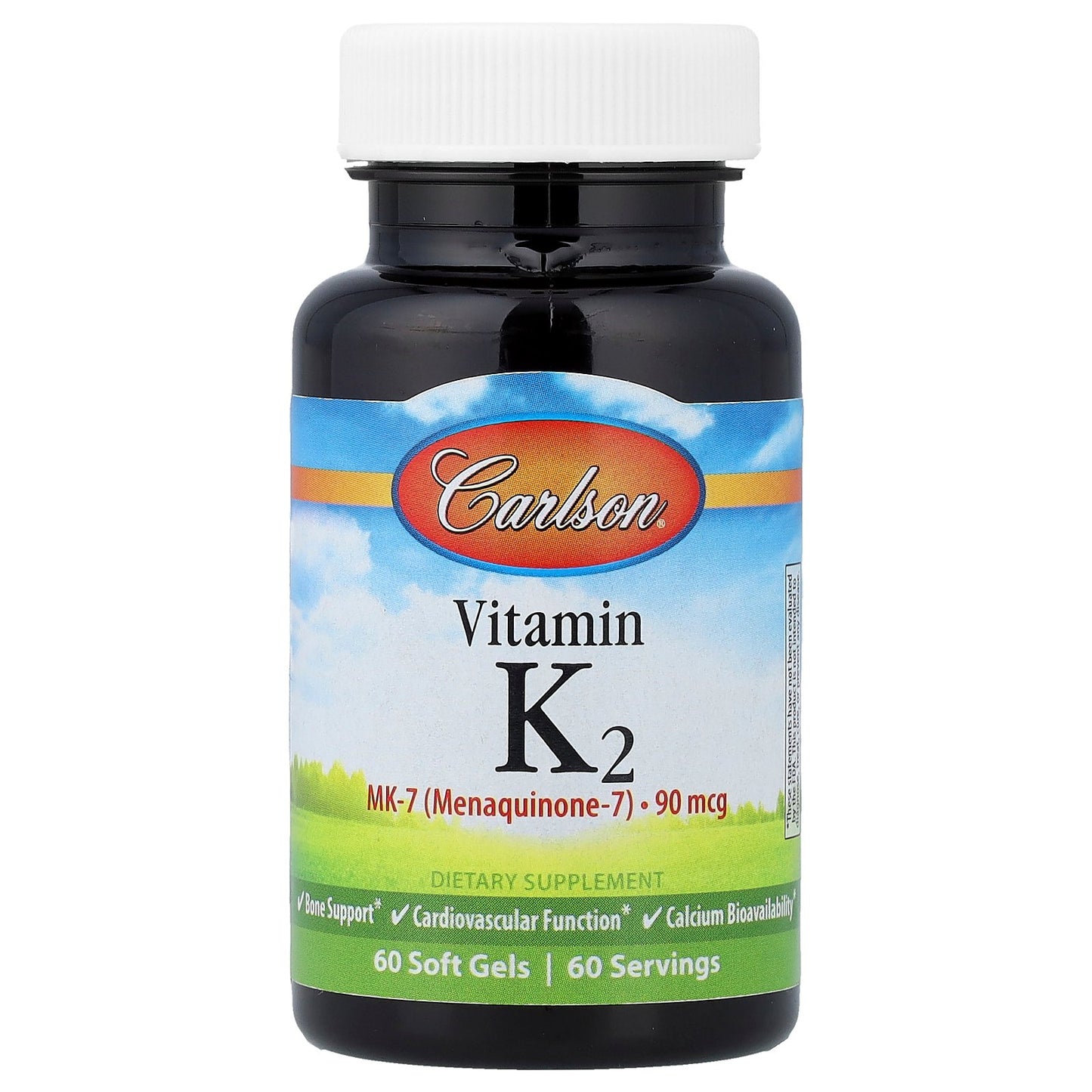 Carlson, Vitamin K2, 90 mcg, 60 Soft Gels
