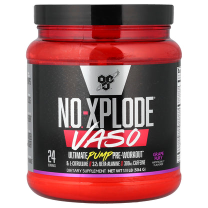 BSN, No-Xplode® VASO, Ultimate Pump Pre-Workout, Grape Fury, 1.11 lb (504 g)