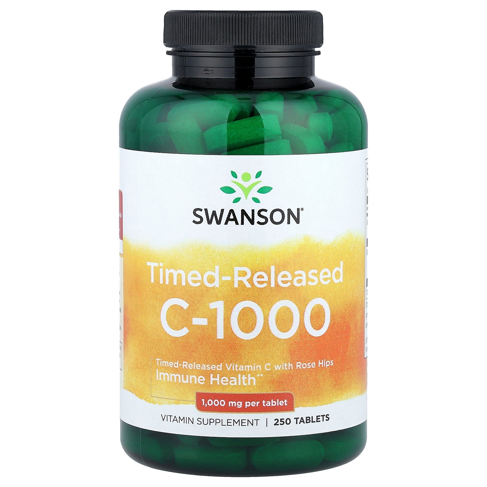 Swanson, Vitamin C-1000 with Rose Hips, Timed-Released, 1,000 mg, 250 Tablets