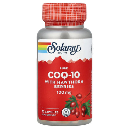 Solaray, Pure CoQ-10 With Hawthorn Berries , 30 Capsules