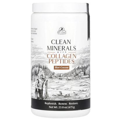 Mt. Capra, Clean Minerals with Collagen Peptides, Hot Cocoa, 23.8 oz (675 g)
